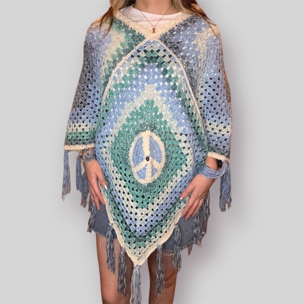 Crochet Peace Poncho